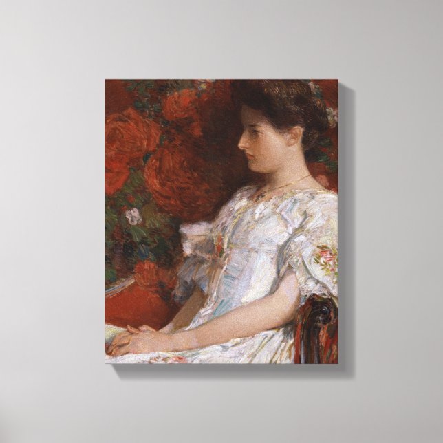 Childe Hassam Victorian chair CC0192 Impressionist Canvas Print (Front)