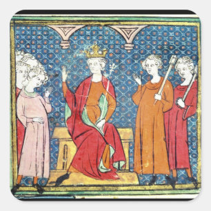 Childeric II , Merovingian King of Austrasia Square Sticker