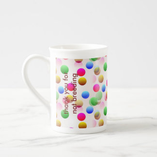 Childfree Colored Baubles Bone China Mug