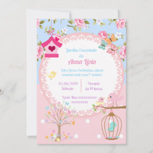 Childhood Birthday Invitation Garden Charmed