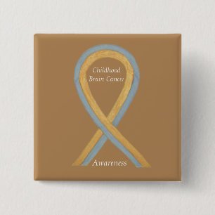 Childhood Brain Cancer Custom Awareness Ribbon Pin