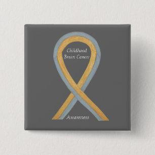 Childhood Brain Cancer Custom Awareness Ribbon Pin