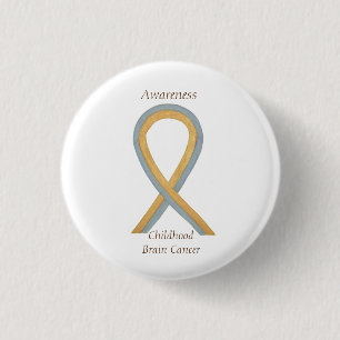 Childhood Brain Cancer Custom Awareness Ribbon Pin