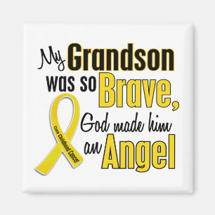Childhood Cancer ANGEL 1 Grandson Magnet