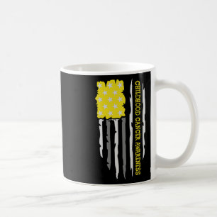 Childhood Cancer Awareness American US Flag  Coffee Mug