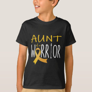 Childhood cancer awareness Aunt of a warrior 1 T-Shirt