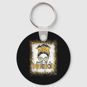 Childhood Cancer Awareness Aunt Of A Warrior Messy Keychain