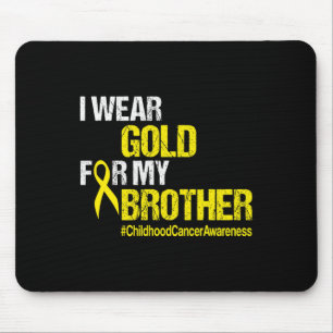 Childhood Cancer Awareness  Brother Yellow Ribbon  Mouse Pad