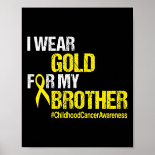 Childhood Cancer Awareness  Brother Yellow Ribbon  Poster