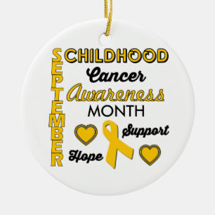 Childhood Cancer Awareness Ceramic Ornament