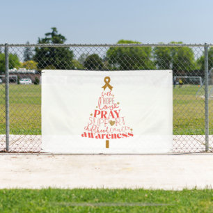 childhood cancer awareness Christmas Large Banner 
