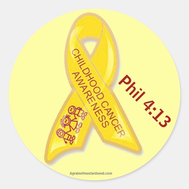 Childhood Cancer Awareness Classic Round Sticker (Front)