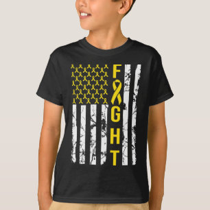 Childhood Cancer Awareness Costume American Fight T-Shirt