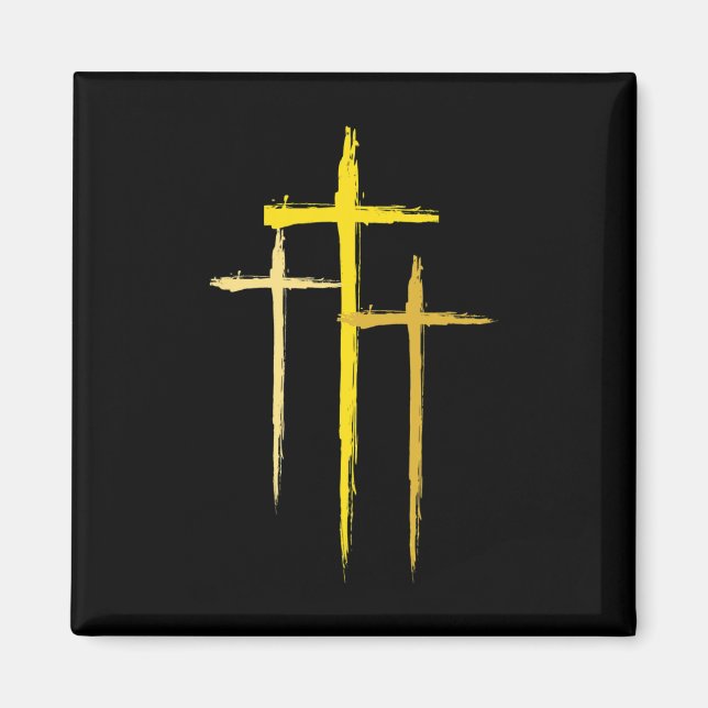 Childhood Cancer Awareness Cross Christian Costume Magnet (Front)