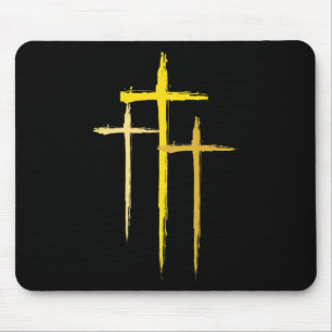 Childhood Cancer Awareness Cross Christian Costume Mouse Pad