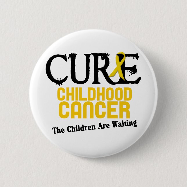 Childhood Cancer Awareness CURE 2 Inch Round Button (Front)
