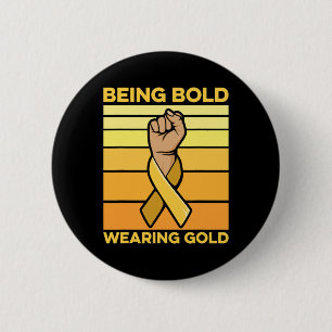Childhood Cancer Awareness Design for a Cancer War 2 Inch Round Button