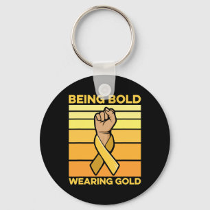 Childhood Cancer Awareness Design for a Cancer War Keychain