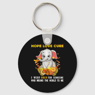Childhood Cancer Awareness Fighter Warrior Chemoth Keychain