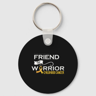 Childhood cancer awareness Friend of a warrior tee Keychain