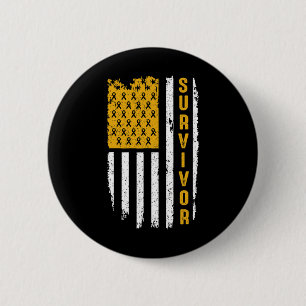 Childhood Cancer Awareness Gold For My Brother T 1 2 Inch Round Button