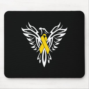Childhood Cancer Awareness Gold Ribbon Phoenix  Mouse Pad