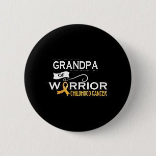 Childhood cancer awareness Grandpa of a warrior 1 2 Inch Round Button