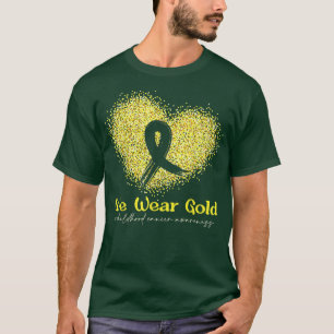 Childhood Cancer Awareness Heart Twinkle Ribbon T-Shirt