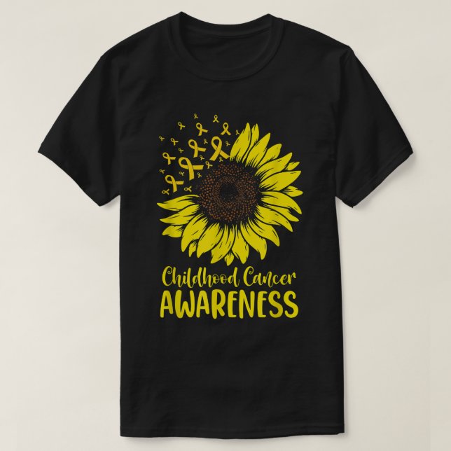 Childhood Cancer Awareness Hope Support Strong War T-Shirt (Design Front)