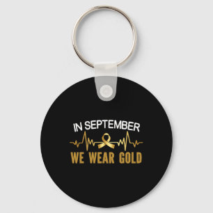 childhood cancer awareness in september we wear go keychain