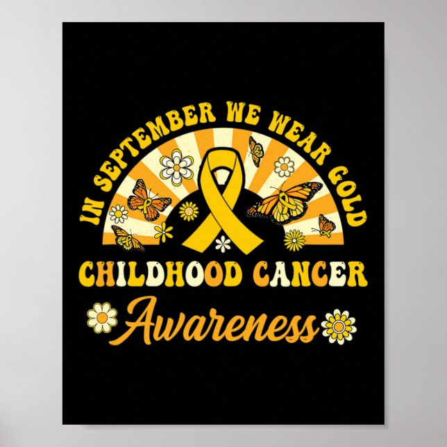 Childhood Cancer Awareness In September We Wear Go Poster (Front)