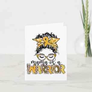 Childhood Cancer Awareness Mama Of A Warrior Messy Card