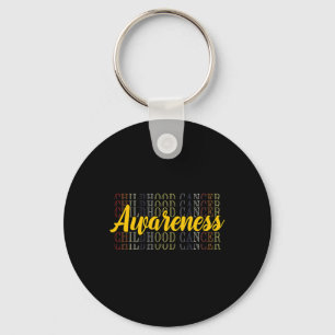Childhood Cancer Awareness Meet My Hero 1 Keychain