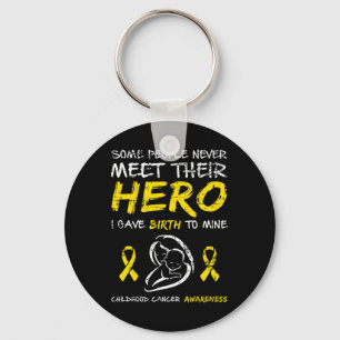 Childhood Cancer Awareness Meet My Hero Keychain