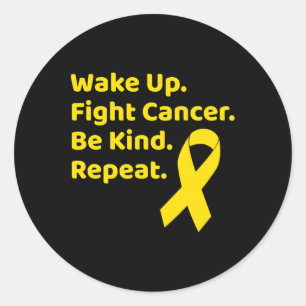 Childhood Cancer Awareness Month For September  Classic Round Sticker