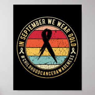 Childhood Cancer Awareness Month In September Vint Poster