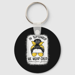 Childhood Cancer Awareness Month In September We W Keychain