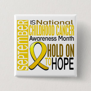Childhood Cancer Awareness Month Ribbon I2 1.4 2 Inch Square Button