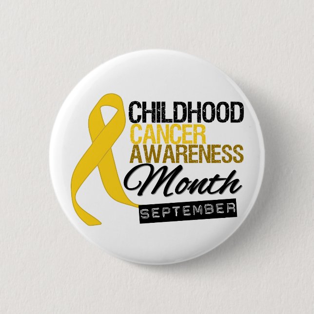Childhood Cancer Awareness Month Ribbon v8 2 Inch Round Button (Front)