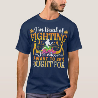 Childhood Cancer Awareness Motivation Yellow Ribbo T-Shirt