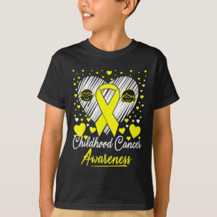 Childhood Cancer Awareness Parents Heart ribbon Gi T-Shirt