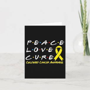 Childhood Cancer Awareness Peace Love Cure Card
