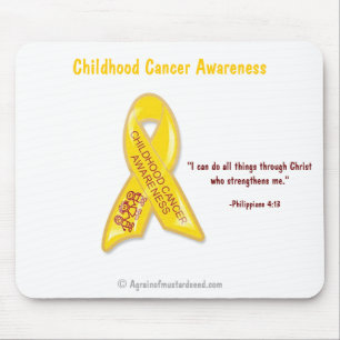 Childhood Cancer Awareness Phil 4:13 Mouse Pad