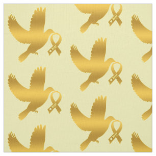Childhood Cancer Awareness Ribbon Dove of Hope Fabric