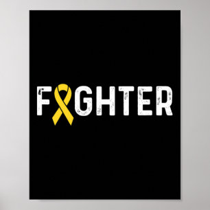 Childhood Cancer Awareness Ribbon Fighter  Poster