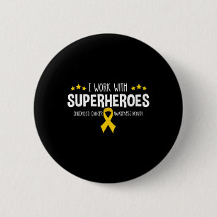 Childhood Cancer Awareness  RN Nurse Pediatric Onc 2 Inch Round Button