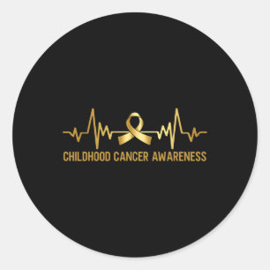 Childhood Cancer Awareness September Cancer  Classic Round Sticker