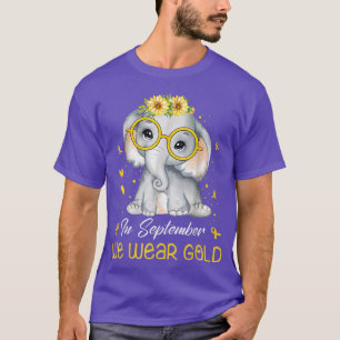 Childhood Cancer Awareness September We Wear Gold  T-Shirt