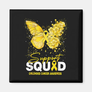 Childhood Cancer Awareness Support Squad Butterfly Magnet