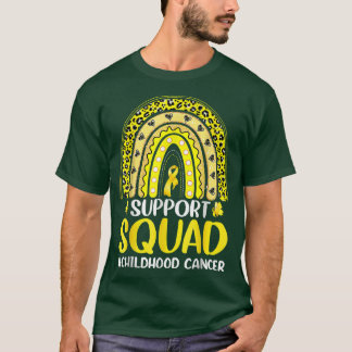 Childhood Cancer Awareness Support Squad Gold Ribb T-Shirt
